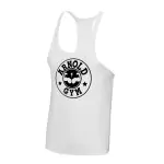 0000204 mens bodybuilding training muscle stringer white cool vest