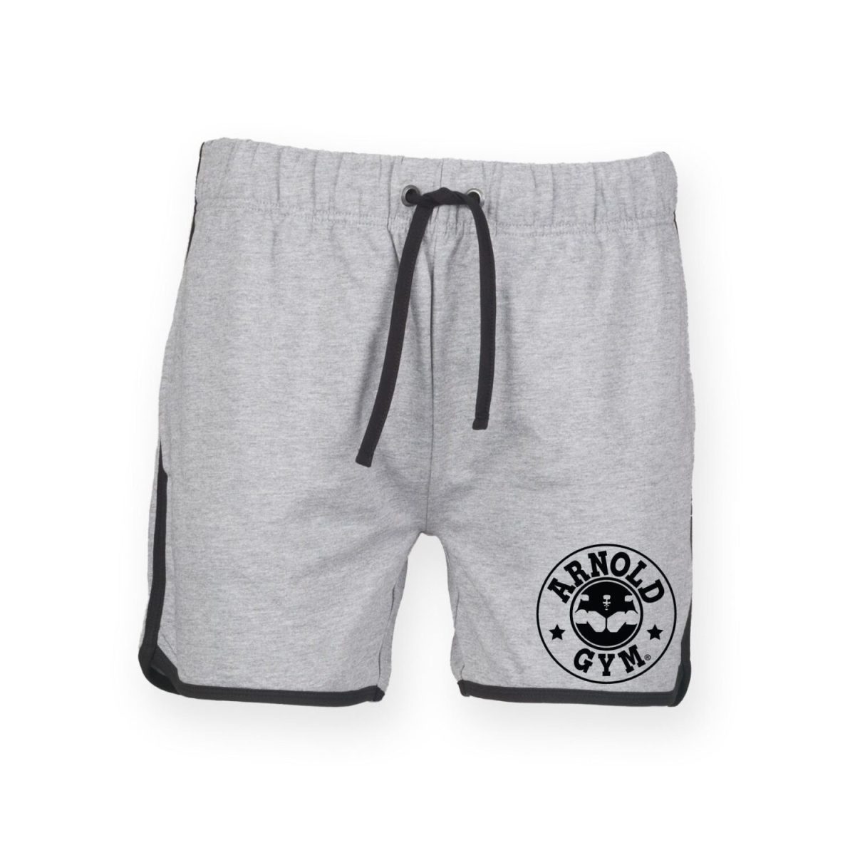 0000208 mens retro bodybuilding fitness training grey muscle short