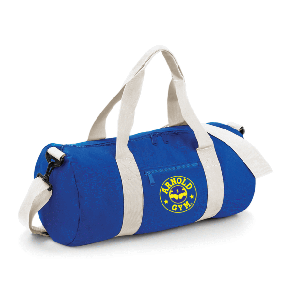 Barrel Gym Bag - arnold gym bodybuilding multi sport performance duffel royal blue classic barrel bag