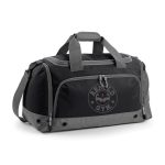 0000213 arnold gym bodybuilding multi sport performance gym black grey bag