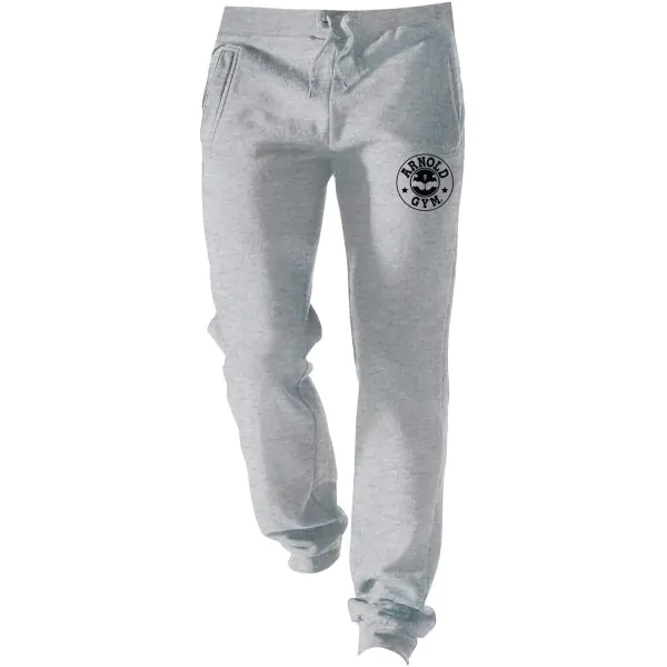 0000246 mens fitness bodybuilding gym gray sweat pants