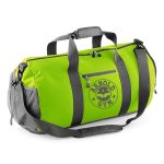 0000262 athletic fitness bodybuilding lime gray gym bag