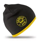 0000310 knit sport beanie black 2 tone gym hat