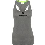 0000341 ladies slim fitted fitness sports racerback grey vest