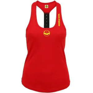 0000342 ladies fitness sports performance red vest