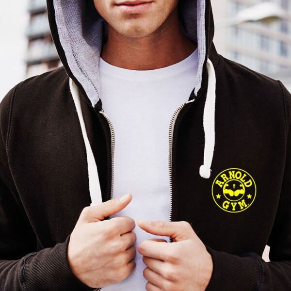 fitness training hoodie black-arnold gym