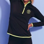 0000432 womens 12 zip long sleeve tech gym workout top