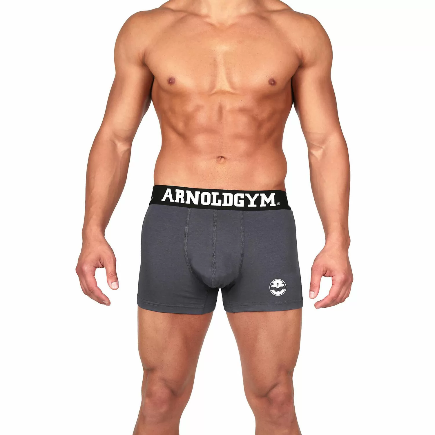 men's gym underwear-arnold gym sport series anthracite grey trunks 2 pack men's gym underwear-arnold gym sport series anthracite grey trunks 2 pack
