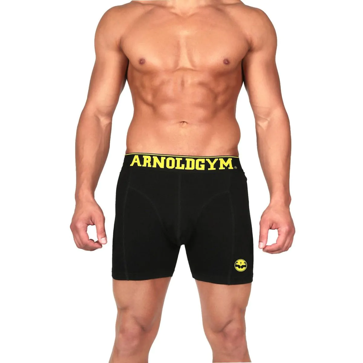 0000446 arnold gym olympic series black boxers 2 pack