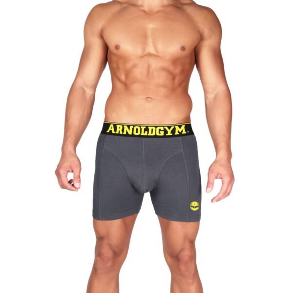men's gym underwear-arnold gym olympic series anthracite boxers 2 pack