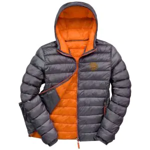 0000454 ag sports puffer hooded grey orange padded jacket