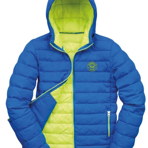 AG Puffer Blue Jacket-arnold gym