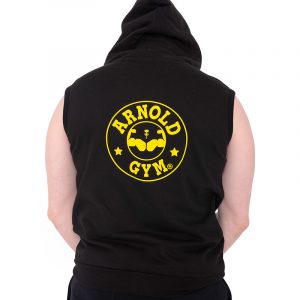 black hoodie no sleeves