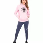 women's gym hoodie-pink.arnold gym women organic pink hoodie