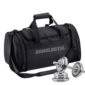 essential gym bag black - arnold gym