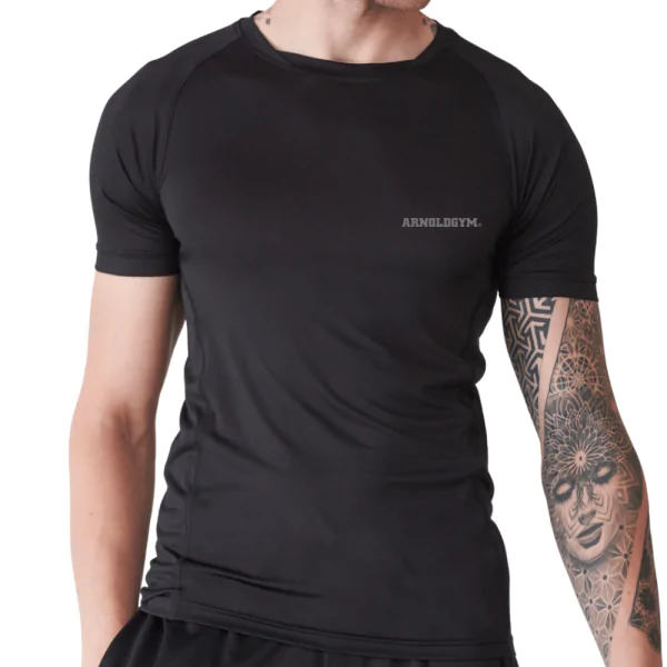 mens sportswear t shirt black arnoldgym