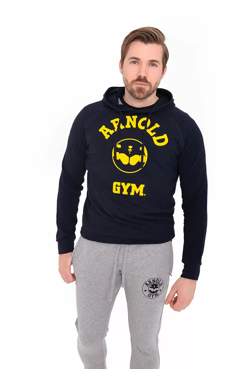Arnold Gym Legend Training Hooded Navy T shirt