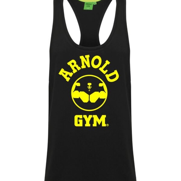 Arnold Gym Legend Workout Stringer Vest Black