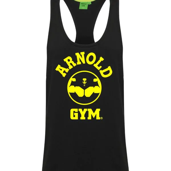 Arnold Gym Legend Workout Stringer Vest Black
