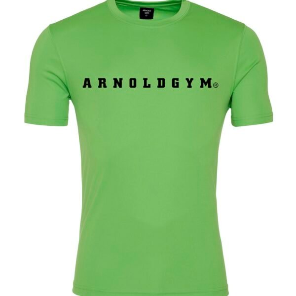 training t-shirt for men - men's active t-shirts - Arnold Gym active fitness cool top lime green