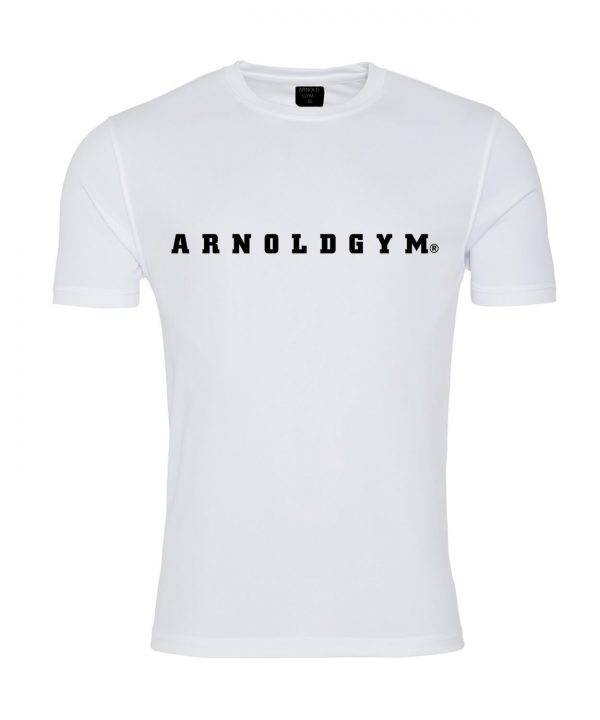 Arnold Gym active fitness cool top WHITE