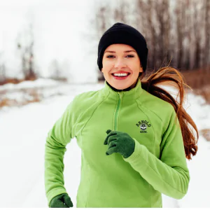 be stylish with sportswear - runner in snow arnold gym