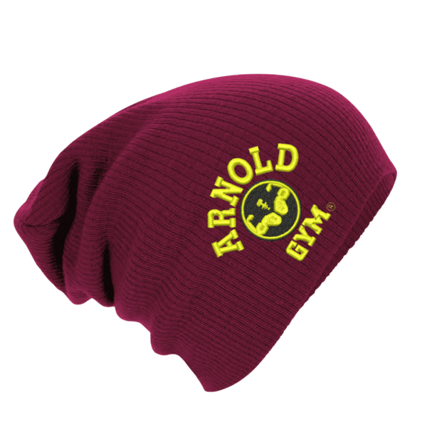 Slouchy beanie hat arnold gym burgundy