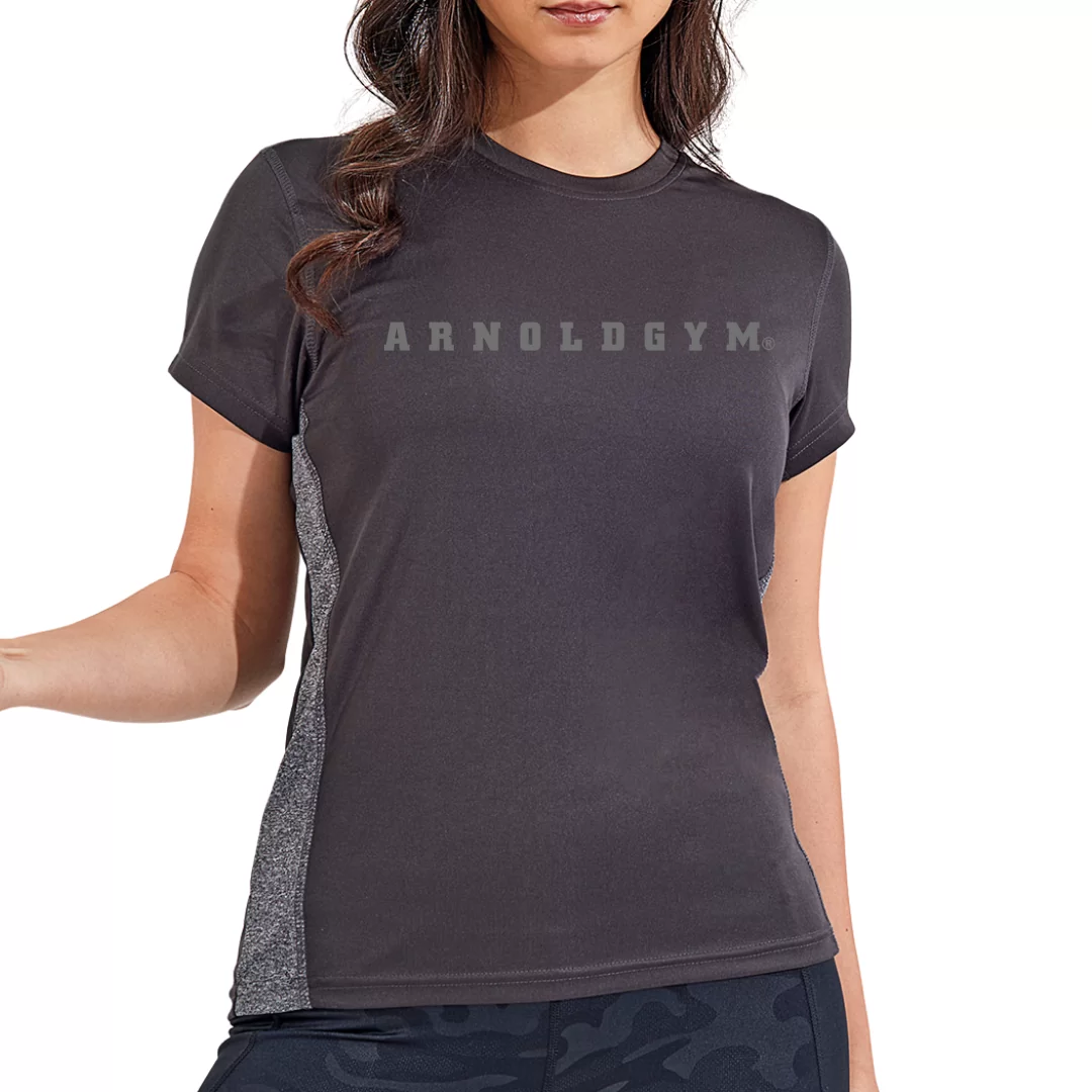 Women active t shirt black arnoldgym