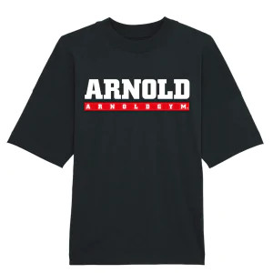arnold old school body building t shirts black top