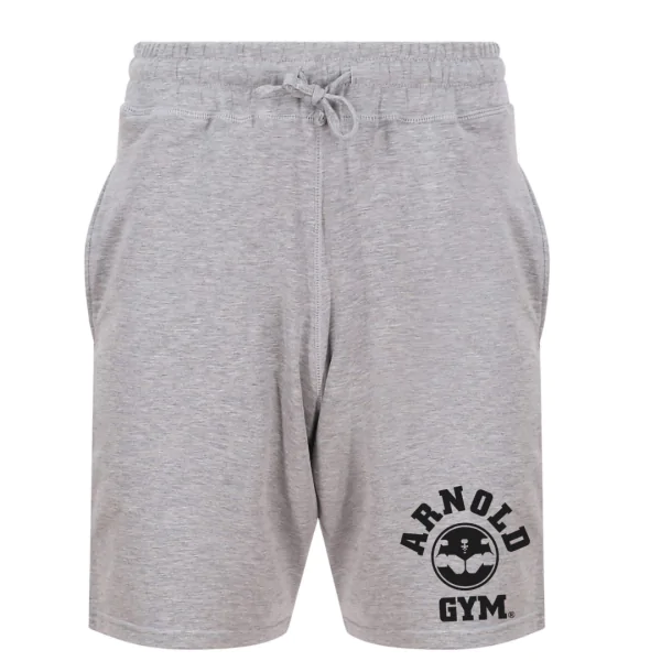 retro training shorts arnold gym wear grey