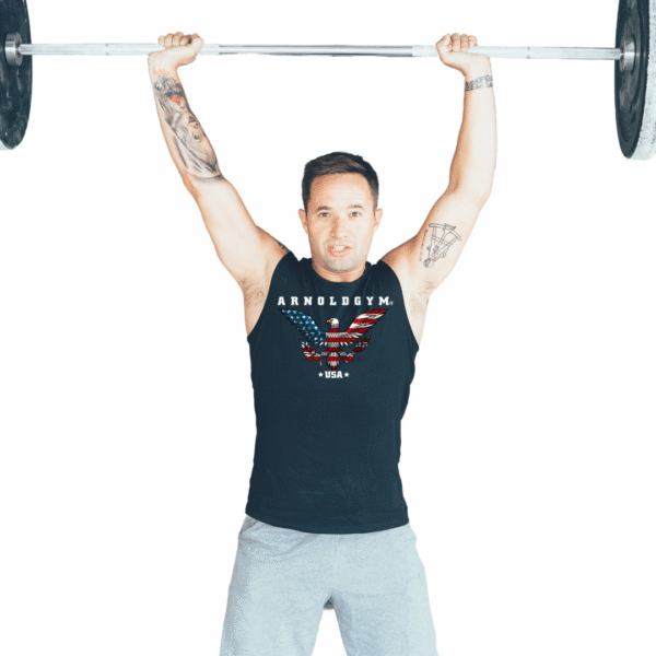 men's training vests - gym tops usa amercan eagle tops - black2