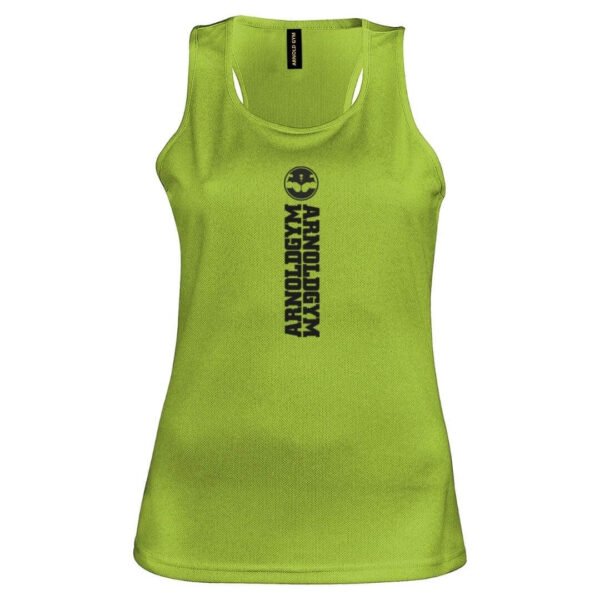 Women's confident workout vest lime arnold gym