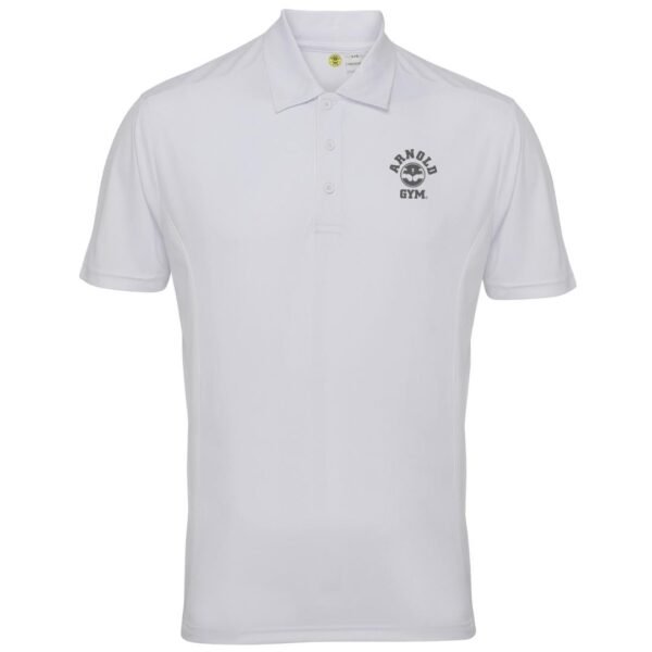 performance polo shirts white arnold gym wear