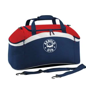 arnold gym pro fitness bag red-white-navy
