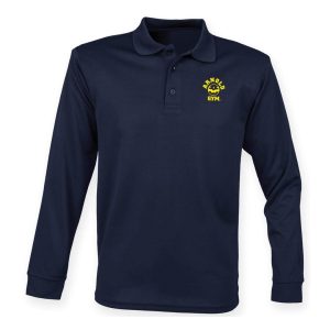 fitness polo shirt-navy-arnold gym