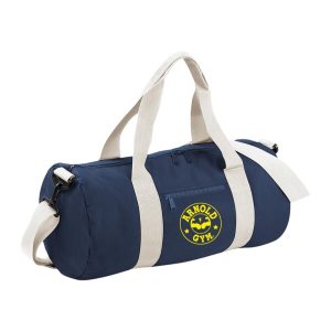 old school bodybuilding navy bag