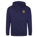 Arnold Gym Lift Club Zip Hoodie-Navy-front