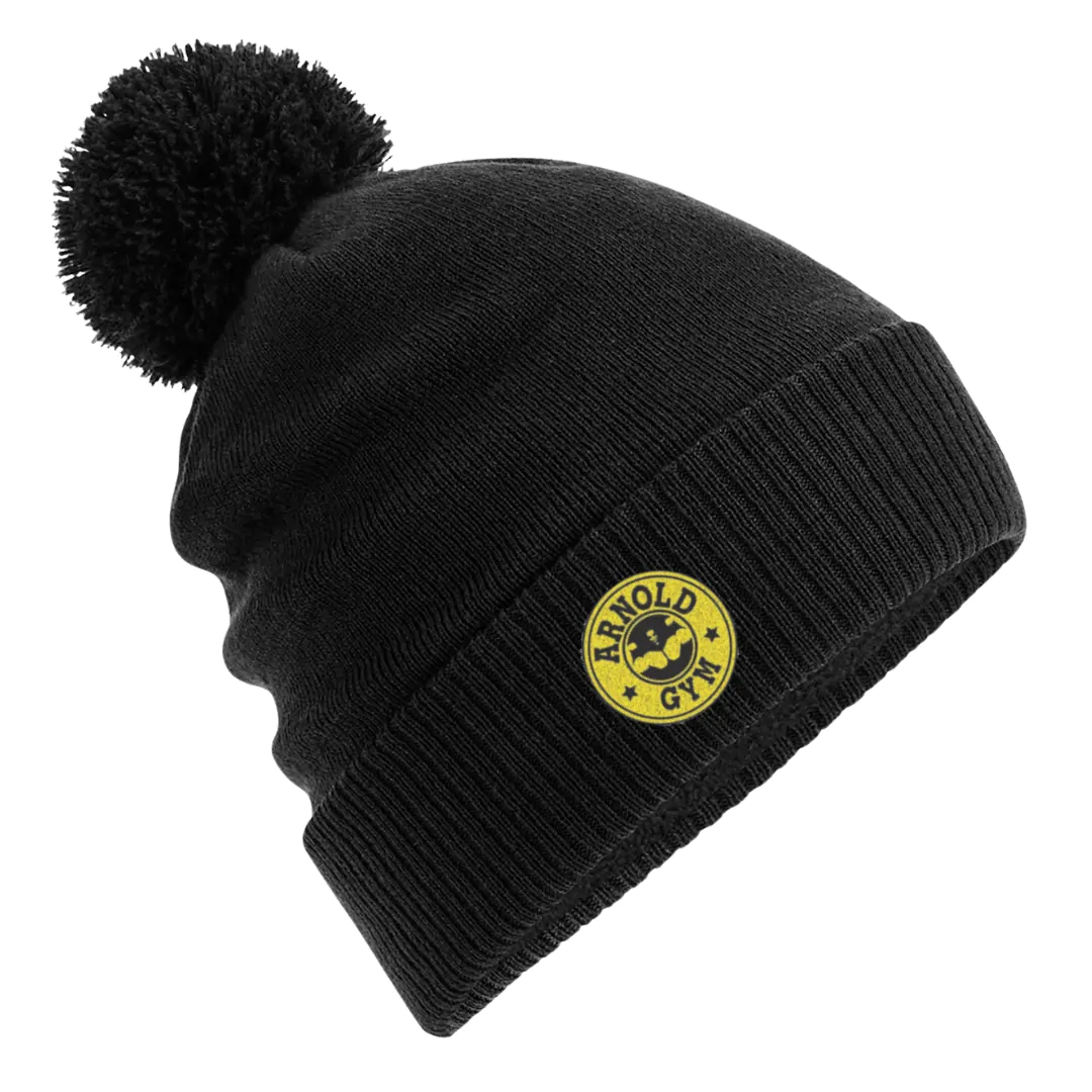 arnold gym Water-repellent thermal beanie hat-black