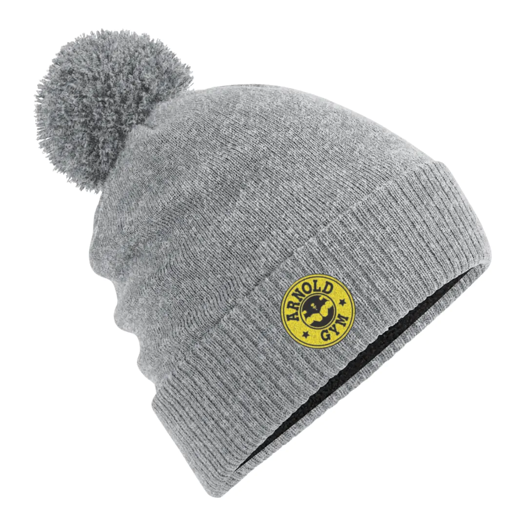 arnold gym Water-repellent thermal beanie hat-grey