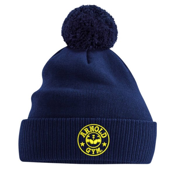 organic cotton arnold gym beanie-navy blue