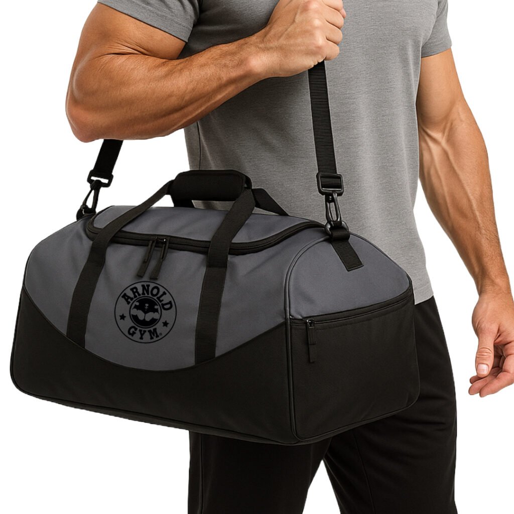 Duffel Training Bag-Arnold Gym Valor Water-Repellent Duffel Training Bag -black