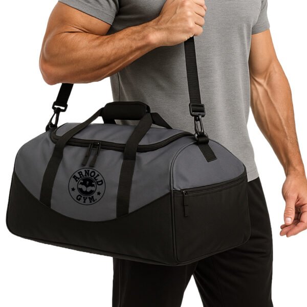 Duffel Training Bag-Arnold Gym Valor Water-Repellent Duffel Training Bag -black