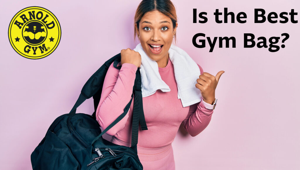 Best gym bag on locker room bench with workout gear-arnold gym