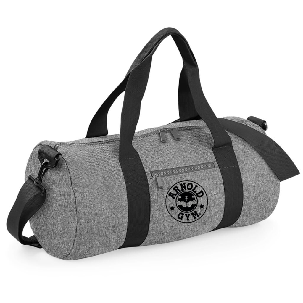 barrel gym bag for bodybuilders - grey barrel gym duffle bag