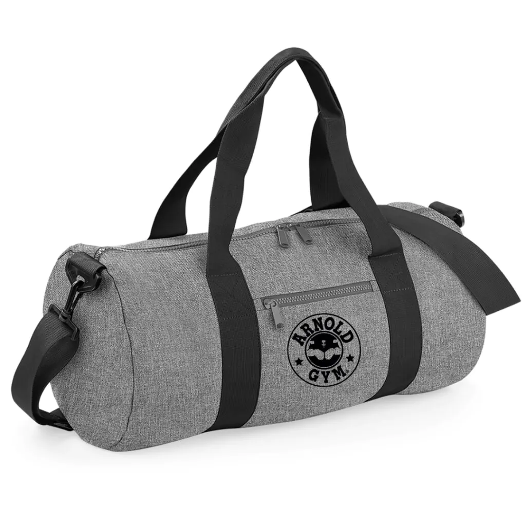 barrel gym bag for bodybuilders - grey barrel gym duffle bag