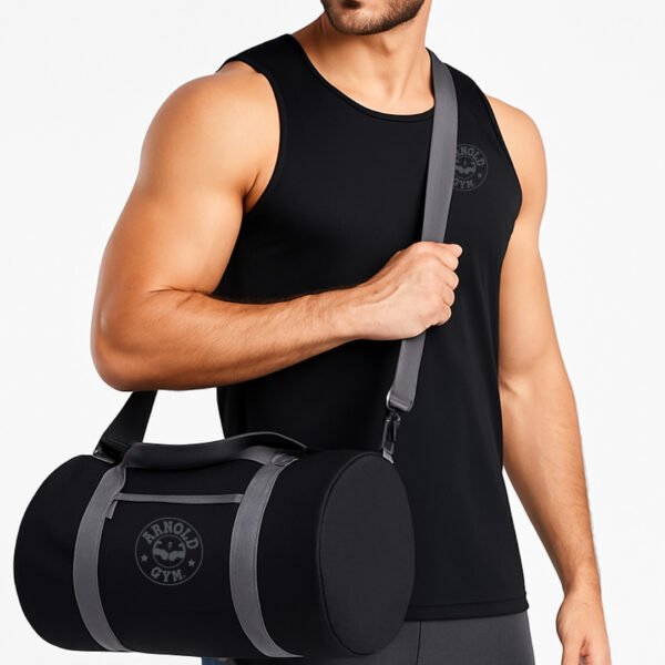 black barrel gym bag for training day