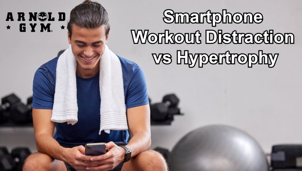 Smartphone Workout Distraction vs. Hypertrophy arnold gym