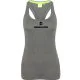 0000341 ladies slim fitted fitness sports racerback grey vest