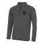 0000413 arnold gym 12 zip long sleeve tech gym workout charcoal black sweatshirt top