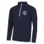 0000416 arnold gym 12 zip long sleeve tech gym workout navy white sweatshirt top